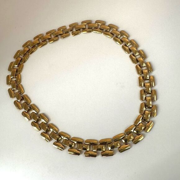 Gold tone link necklace - Picture 3 of 8